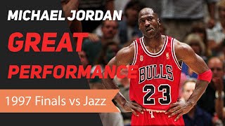 Michael Jordan 1997 NBA Finals Great Performance [upl. by Htenay]