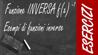 MATEMATICA  Funzione inversa [upl. by Gnot234]