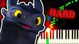 TEST DRIVE from HOW TO TRAIN YOUR DRAGON  Piano Tutorial [upl. by Ernesto]