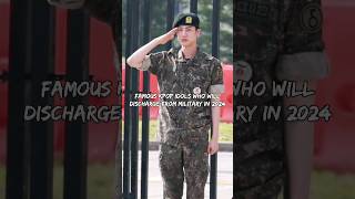 Famous Kpop Idols Who Will Discharge From Military In 2024 shortsfeed shorts kpop [upl. by Siramed]