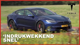 322 KMH HAALT DE TESLA MODEL S PLAID TRACK PACKAGE HET EVBOX LIVO [upl. by Aicilaana489]