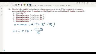 Pembahasan Ujian Aktuaria A20 Probabilita amp Statistika Nov 23 No 30 [upl. by Ayotal]