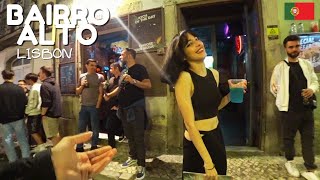 Offered a Free Drink in Popular Bairro Alto  Lisbon Nightlife 🇵🇹 [upl. by Ayital]