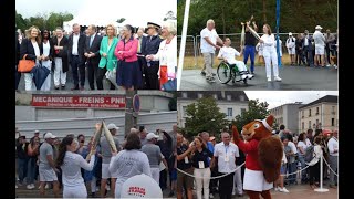 Passage de la flamme Olympique dans LesYvelines par le futur ISPC aux MureauxManteslaVilleampPoissy [upl. by Larok]