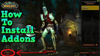 How To Install Addon Wow Classic 🔥 Questie Best AddOn For Leveling World Of Warcraft Classic Addons [upl. by Suoivart]