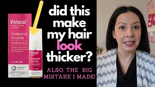 HAIR LOSS SUFFERER REVIEWS VIVISCAL DENSIFYING GORGEOUS GROWTH ELIXIR SERUM REVIEW WHAT DOES IT DO [upl. by Nappy]