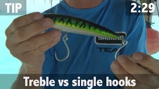 TREBLE HOOKS VS SINGLE HOOKS [upl. by Aciamaj471]