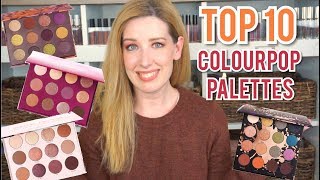 TOP 10 COLOURPOP PALETTES  SWATCHES amp DUPES [upl. by Norrab]