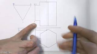 How to draw the interpenetration curve for 2 prisms intersecting [upl. by Guillermo]