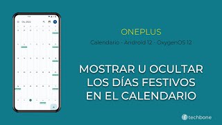 Mostrar u Ocultar los Días Festivos en el Calendario  OnePlus Android 12  OxygenOS 12 [upl. by Sedruol]