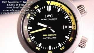 IWC Aquatimer IW353804 2000M Titanium Discontinued Diver Caliber 30110 42MM [upl. by Hcaz]