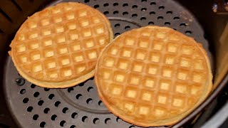 Air Fryer Frozen Waffles  How To Cook Frozen Eggo Waffles In The Air Fryer  Easy Breakfast YUM 😋 [upl. by Enitsua641]