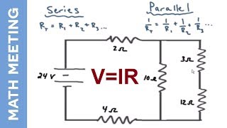 Circuit analysis  Solving current and voltage for every resistor [upl. by Luhem]