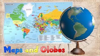 Maps and Globes for Kids  Noodle Kidz Educational Video [upl. by Thin454]