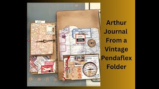 Creating the base of Aruthur Journal Using a Vintage Pendaflex Folder [upl. by Ynnig]