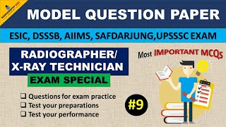 Radiographer and XRay Technician Exam  Model Question Paper  Radiology MCQs with Answers [upl. by Mcnutt]