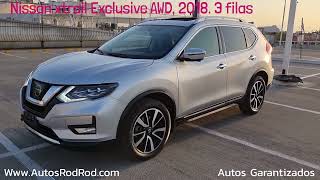 NISSAN XTRAIL EXCLUSIVE AWD 3 Filas 2018 Gris Plata 4×4 AutosRodRod Xtrail [upl. by Nhguavoj]