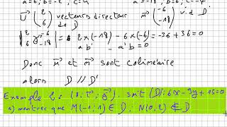 géometrie analytique 2éme science [upl. by Yann]