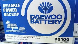 Daewoo battery new lounge DS100 model for Soler ups best long life battery [upl. by Enayr545]