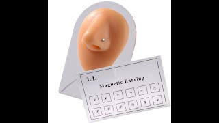 12PCSCard Fake Cheater Non Pierced Magnet Ear Tragus Cartilage Lip Labret Stud Nose Ring  Rs 650 [upl. by Filiano]