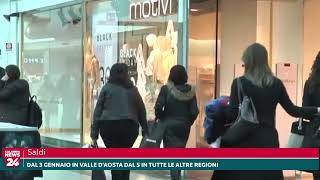 Saldi Dal 3 gennaio in Valle DAosta il 5 nella altre regioni [upl. by Aihsenek]