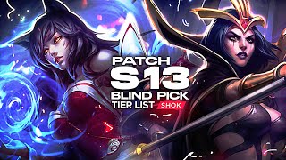 SEASON 13 MID LANE BLIND PICK TIERLIST [upl. by Yna669]