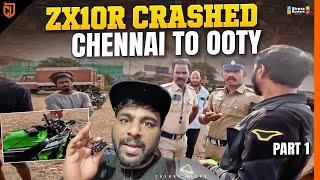 Zx10r Accident 😭 SUPERBIKES RIDE TO OOTY  Cherry Vlogs [upl. by Jaclin]