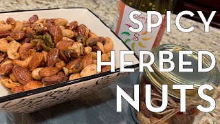 Sweet Spicy Savory Herb Roasted Nuts  Full Recipe  Vegetarian  Candied [upl. by Eldrida]