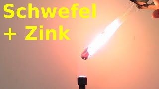 Chemische Reaktion von Zink mit Schwefel [upl. by Arihsan]