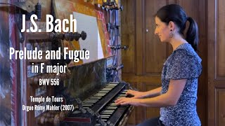 JS BACH  Prelude and Fugue in F major BWV 556 AnneIsabelle de Parcevaux organ [upl. by Farhsa334]