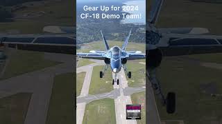 Gear up on the 2024 CF18 Demo jet of the Royal Canadian Air Force [upl. by Rudd]