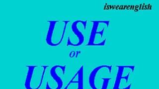 🔵 Use or Usage  The Difference  ESL British English Pronunciation [upl. by Lairea]