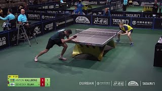 Anton Kallberg vs Benedek Olah  Durban 2023 World Table Tennis Championships  Sweden vs Finland [upl. by Alcock]