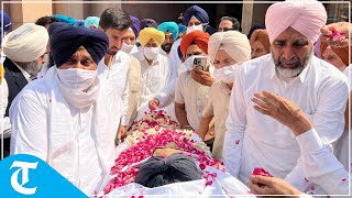 Parkash Singh Badal dies at 95 SAD leaders workers gather at party office to pay tributes [upl. by Ottavia]