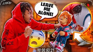 HAUNTED CHUCKY DOLL PRANK ON BOYFRIEND [upl. by Redlac617]