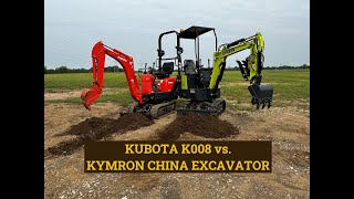 KYMRON China Excavator vs KUBOTA K008 [upl. by Akram692]