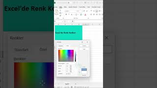 Excelde Renk Kodları Kullanımı shorts [upl. by Aronek112]