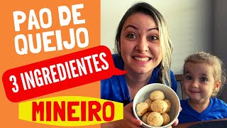 SEGREDO REVELADO PÃO DE QUEIJO MINEIRO COM 3 INGREDIENTES I Brazillian cheese bread [upl. by Komara262]