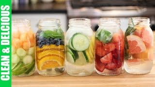 5 Refreshing Fruit Infused Waters  Clean amp Delicious [upl. by Lacey778]