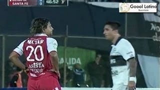 Expulsion de Bedoya y Salgueiro  Copa Libertadores  Olimpia vs Santa Fe  02072013 [upl. by Ronda]