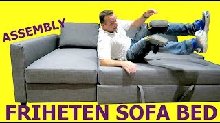 IKEA FRIHETEN Sofa Bed Assembly instructions [upl. by Aicnerolf679]