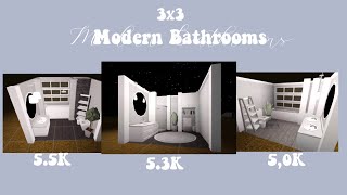 3x3 Modern BathroomsBloxburg [upl. by Ecydnak]