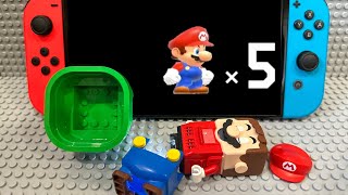 Lego Mario Enters the Nintendo Switch and Tries to Save Peach from Bowsers castle with 5 lives [upl. by Dibb]