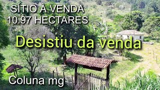 DESISTIU DA VENDA  PROPRIEDADE  SÍTIO 1097 HECTARES À VENDA  TERRENO FORMADO  EM COLUNA MG [upl. by Enilecram]