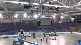 Whittemore Center Video Board being Raised [upl. by Yretsym]