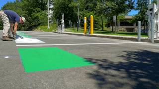 Painting Electric Vehicle Spaces [upl. by Eniarrol]