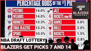 Trail Blazers Land at Picks 7 and 14 in the Draft Lottery What Do They Do Now [upl. by Auroora553]