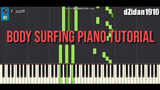 Bodysurfing piano tutorial dZidan1910 [upl. by Deonne]