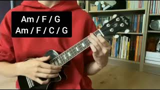 Devil Town v2 by Cavetown ukulele tutorial right tuning [upl. by Ytirahs]