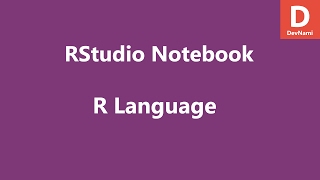 R Programming RStudio Notebook [upl. by Idna]